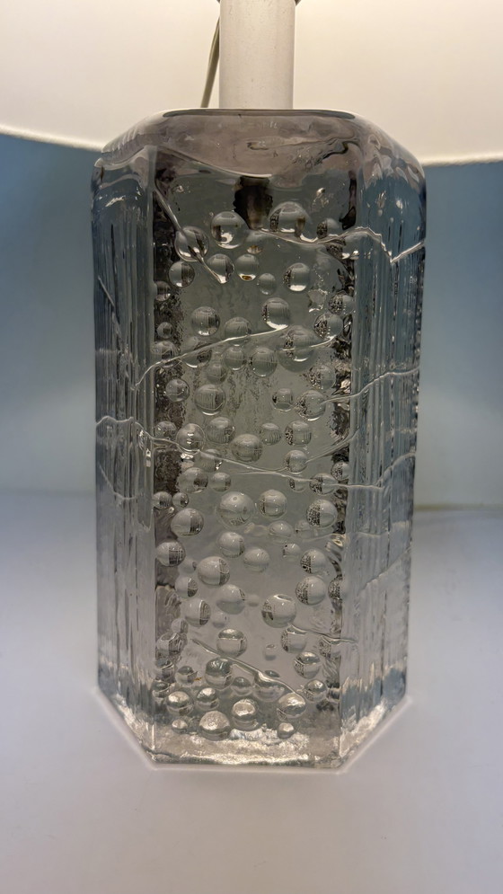 Image 1 of Massief vintage kristallen tafellamp van Willem Heesen voor Royal Leerdam, 1967 