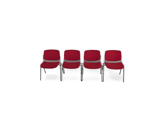 Image 1 of Set van 4 Castelli stoelen, stapelbare stoelen van Giancarlo Piretti, vintage stijl