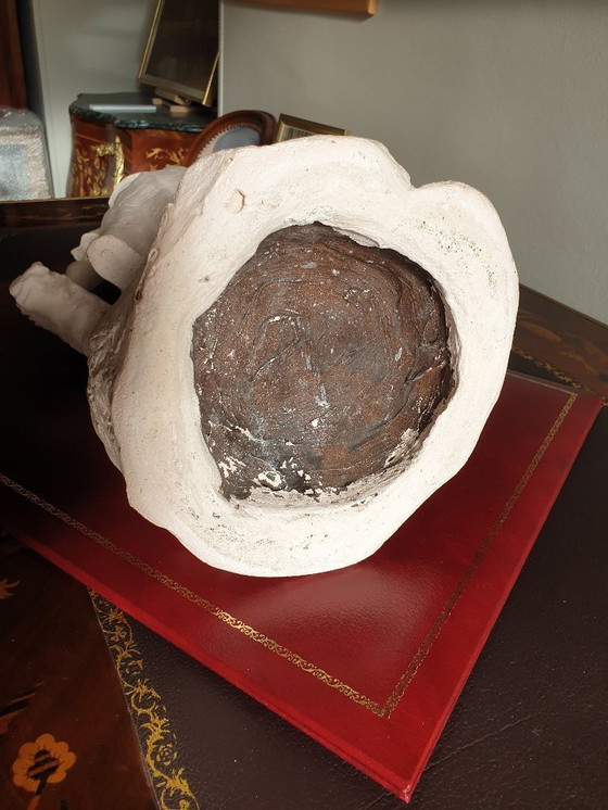 Image 1 of Terracotta sculpture of a mandolin player after 'Mignon' by Joseph Le Guluche, height 57.5 cm