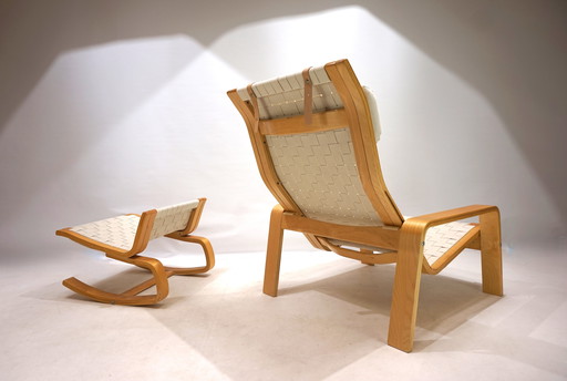 Ikea Lounge Chair with Ottoman by Ilmari Lappalainen, 1999