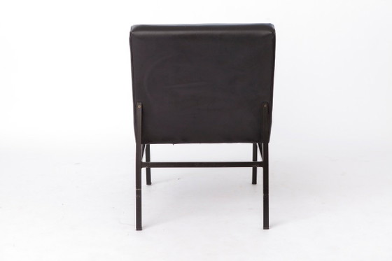 Image 1 of 1 di 4 Poltrona lounge vintage Stol Kamnik, stile Bauhaus, similpelle nera, Slovenia anni '60