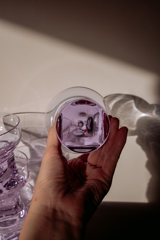 Image 1 of Set of 6 purple Italian coupes/bowls