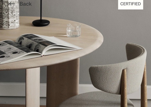Ferm Living Bevel dining table Beech diameter 117cm showroom model