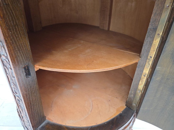 Image 1 of 1930s, Scandinavian side cabinet, dark oak wood.