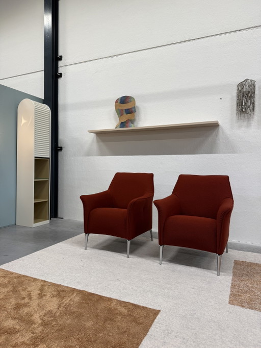 (1) Leolux Mayuro Poltrona Tessuto Rosso – fauteuils, Other (photo 2 of 11)