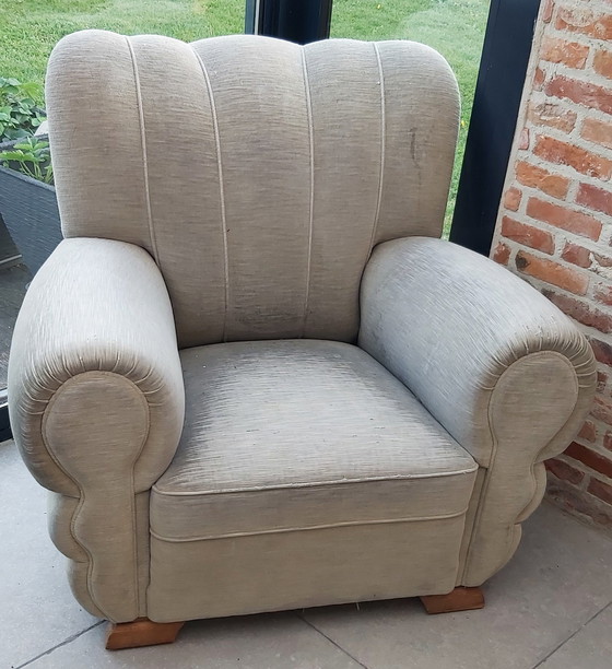Image 1 of 2x Vintage/retro zetel - fauteuil jaren 50