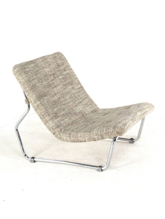 Image 1 of Vintage fauteuil 'Hierden' midcentury nieuwe gestoffeerd