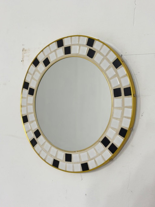 Mid Century Modern Mosaic Mirror Wall Mirror Hall Mirror Hanging Mirror
