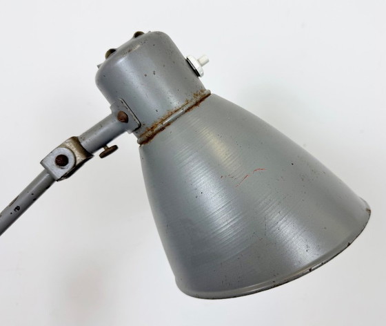 Image 1 of Lámpara de mesa industrial grande, gris, estilo taller, década de 1960