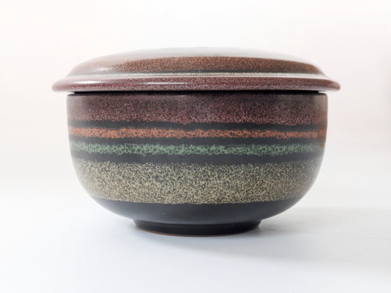 Image 1 of Vintage 1970s Ceramic Lidded Box | KMK Gerona West German Pottery