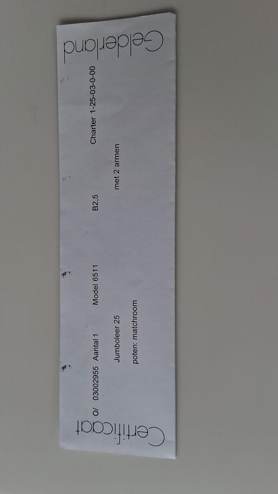 Image 1 of Prachtige Bank van Gelderland, 2 1/2 Punkte, leer, Modell 6511