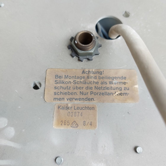 Image 1 of Vintage Kaiser Leuchten ijsglas plafondlamp 