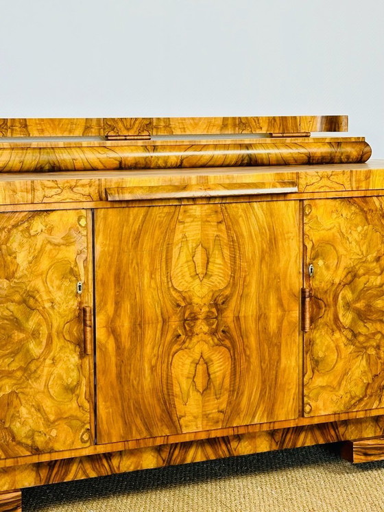 Image 1 of Art Deco dressoir van wortelnotenhout, 1930