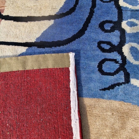 Le Corbusier Tapis L'Étrange Oiseau et le Taureau | Laine nouée à la main sur coton | Tapis d'art | 250 × (photo 6 of 9)