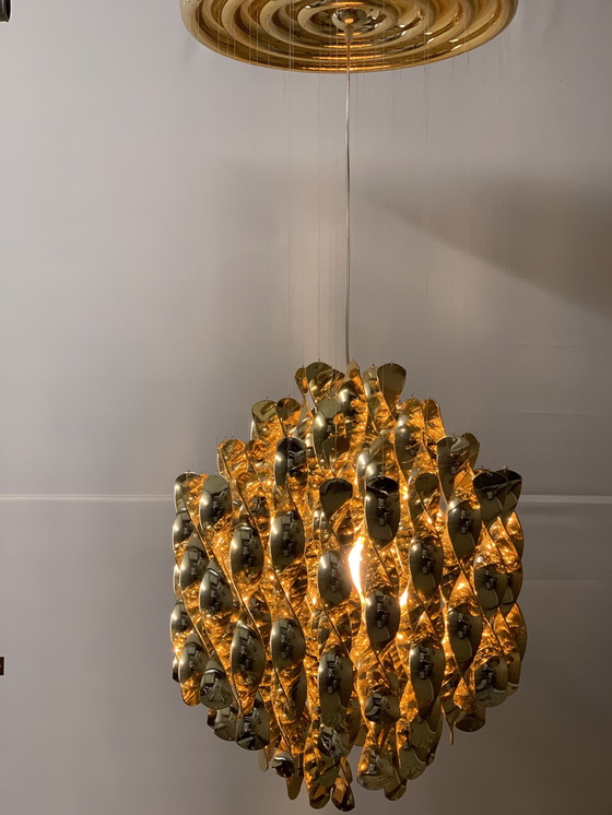 Image 1 of Verpan spiral sp1hanglamp goud kleur 