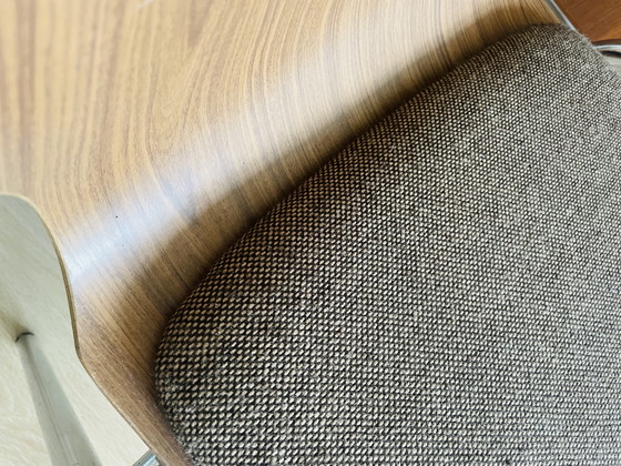 Image 1 of Set van 4 Vintage Mid-Century Moderne Stapelstoelen – Jaren '70 – Multiplex & Chroom