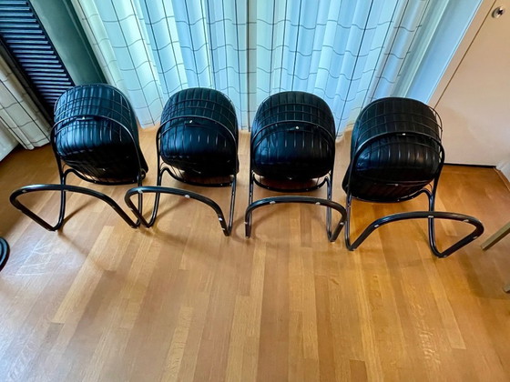 Image 1 of 4 chaises de salle à manger THEMA, designer Gastone Rinaldi
