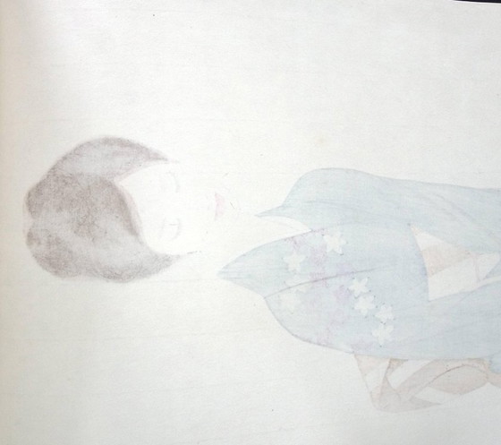 Image 1 of Keiichi Takasawa: Mujer con kimono azul