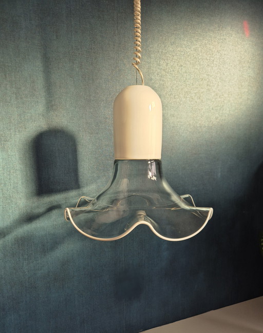 Lampe suspendue vintage / Leucos / Design italien / 1970