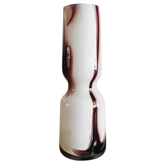Vintage Mid-Century Carlo Moretti Murano Vase Marbled Opaline White Purple 1970s – Murano Glass (photo 5 of 6)
