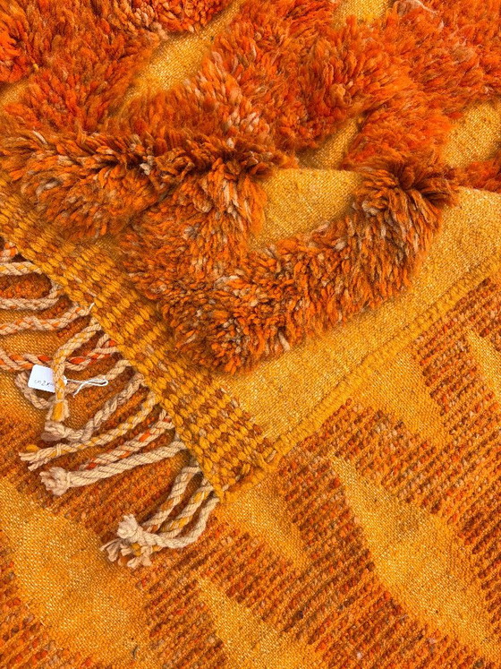 Oranje Marokkaans tapijt 200x300 cm, authentiek Marokkaans tapijt, Berber tapijt, echt wollen tapijt (photo 8 of 12)