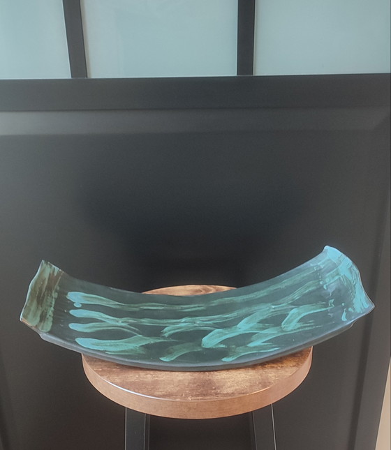 Image 1 of Grande ciotola in gres (firmata) proveniente da una manifattura francese, risalente agli anni '60-'70.