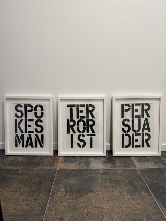 Image 1 of CHRISTOPHER WOOL GIRARD SEBASTIEN LITHOGRAPHY STREEART KAWS INVADER OBEY Set2