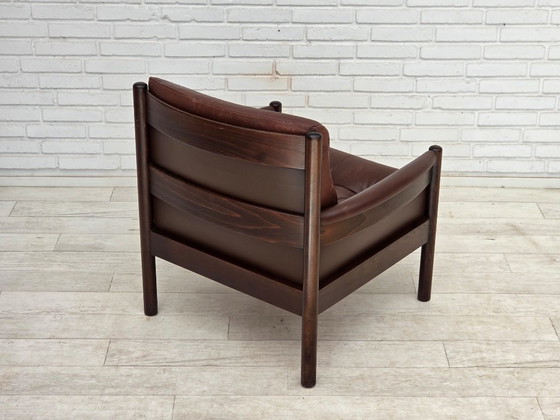 1970er Jahre, skandinavischer Sessel, Möbelleder, Buchenholz – Wood (photo 9 of 18)