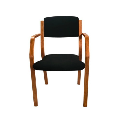 Silla vintage escandinava de madera de haya – Lanabdesign – apilable, década de 1960