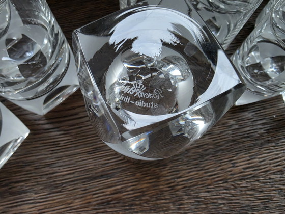 Vintage Rosenthal Studio Line "Skal" kristallen glazenset - Bjørn Wiinblad MCM – Glazen & Karaffen, Crystal (photo 5 of 9)