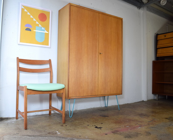 Image 1 of 1960s Oak WK Highboard Vintage Cabinet Mid - Century Cabinet