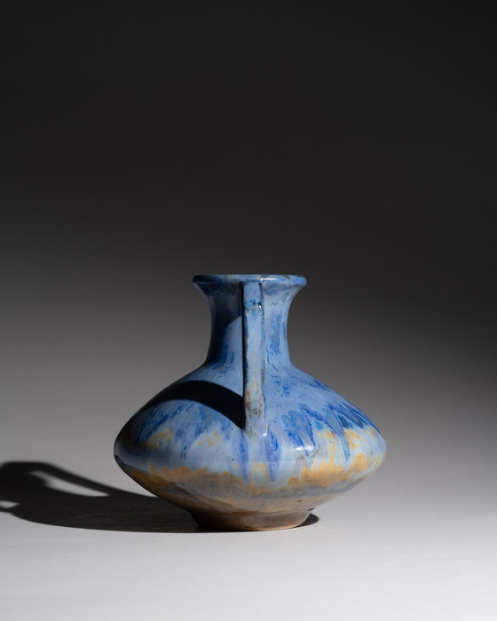 Image 1 of Pierrefonds Jugendstil-Kristallvase, frühes Art Deco, Frankreich, ca. 1910er–1920er Jahre 