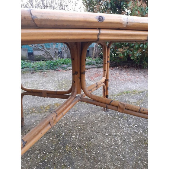 Image 1 of Vintage bamboo table, 1980