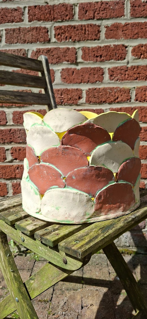 Image 1 of Handgefertigter Keramik-Pflanztopf – Unikat
