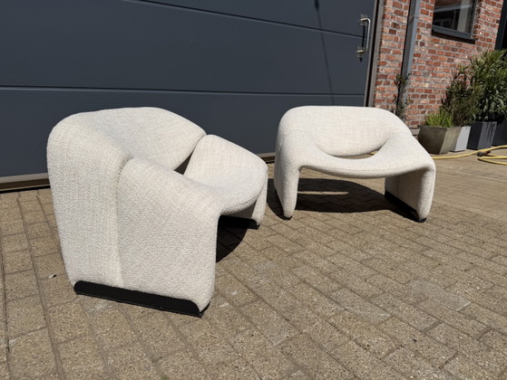Image 1 of Artifort F598 Groovy armchairs in mint condition!! Pierre Paulin