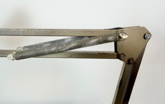 Vintage Brown Adjustable Architect Table Lamp, 1960s – Iron, Metal (photo 9 of 23)