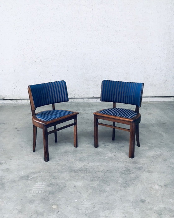 Image 1 of Ensemble de chaises Art Déco à dossier incurvé, France années 1930