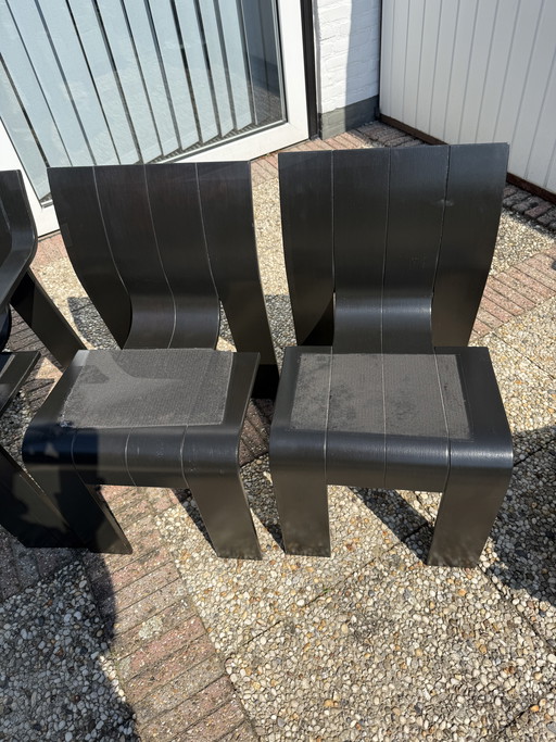 5 Gijs Bakker stoelen. Opknappers