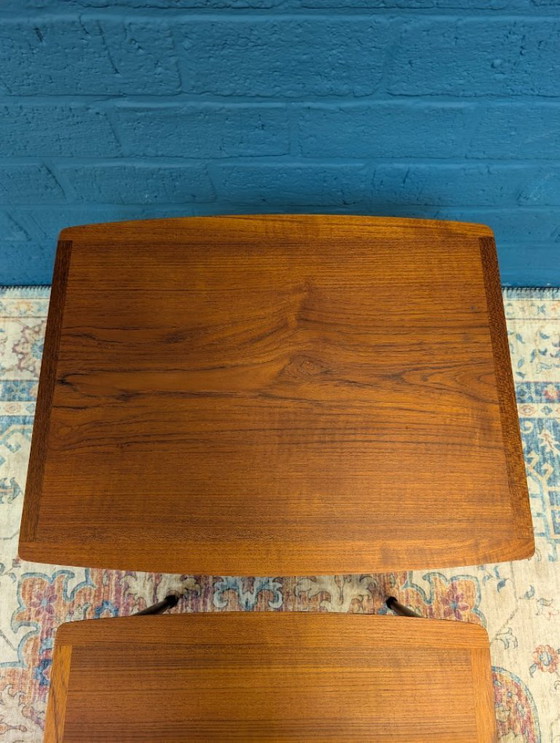 Image 1 of Tavolini vintage | mimiset, Jørgen Aakjær Jørgensen per Møbelintarsia, anni '60