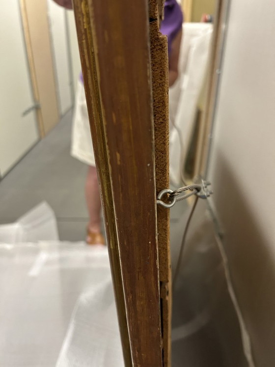 Image 1 of Large Antique Mantelpiece Mirror in Louis Philippe style - Gold - 141 x 103 cm.