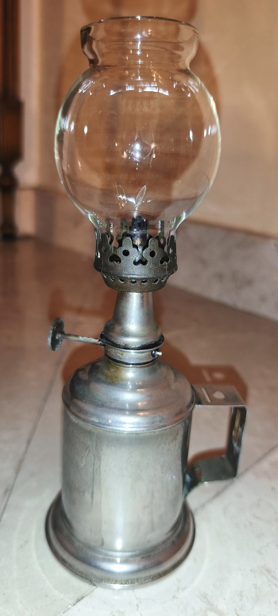 Antique Mineral Essence Table Lamp "L'Espérance" – Glass, Metal (photo 3 of 11)