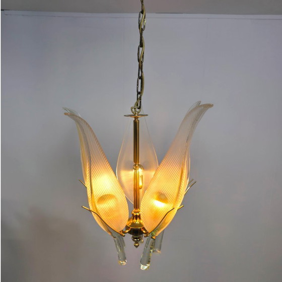 Image 1 of Kronleuchter aus Muranoglas, 1970er Jahre, Mitte des Jahrhunderts, Franco Luce