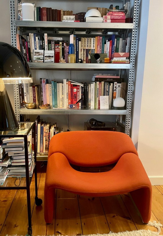 Pierre Paulin - Groovy (M chair), Artifort, Armchairs, Textile, Aluminium, Orange (photo 5 of 5)