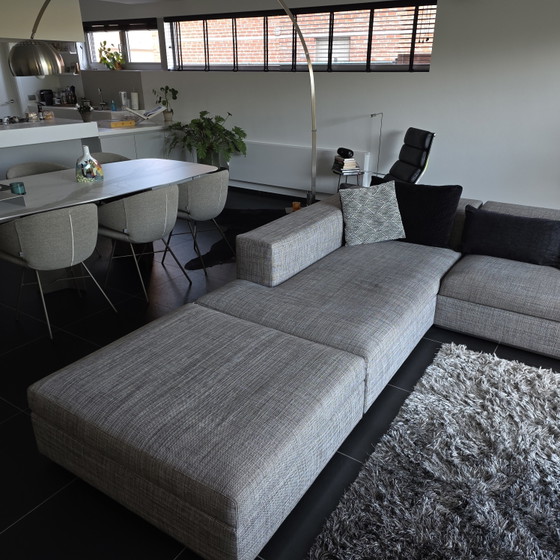 Sur&Plus L
sofa and pouf
fabric
grey black white, Corner sofas, Polyester, Silver (photo 3 of 5)
