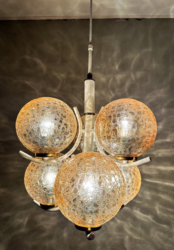 Vintage Richard Essig Spoetnik – Pendant lamps, Glass, Metal (photo 10 of 14)