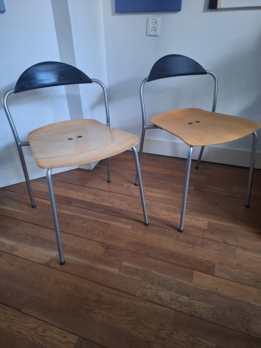 2x Chair Frits Hansen Vico Magistretti