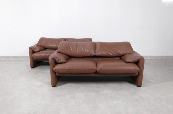 Image 1 of Conjunto Cassina Maralunga 2 plazas en piel mocca