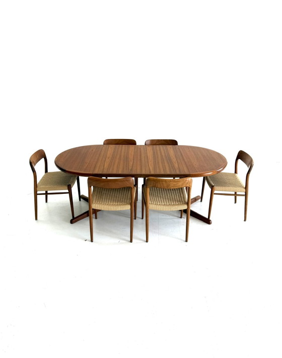 Table à manger extensible vintage, Joh. Kristoffersen & Son '60 – Joh. Kristiffersen & Søn (photo 11 of 15)