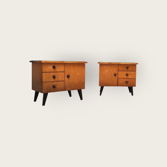 Image 1 of 2X Mid Century Nachtkasten