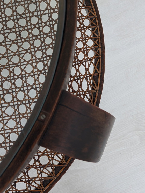 Image 1 of Gustavo Pulitzer Finali - Coffee Table - Wood, Glass, Vienna Straw